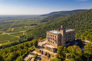 Luftaufnahme des Hambacher Schlosses